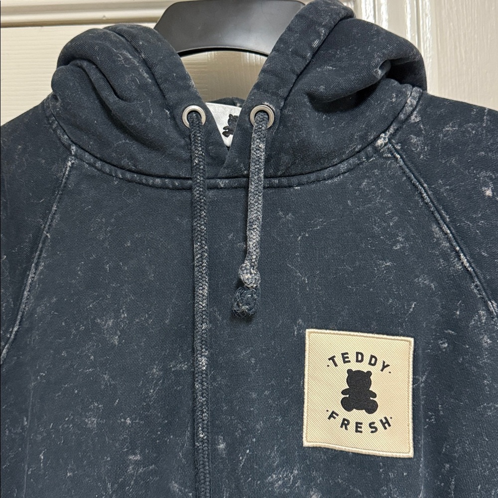 Vintage Teddy Fresh Black Acid Wash Hoodie - Picture 6 of 15